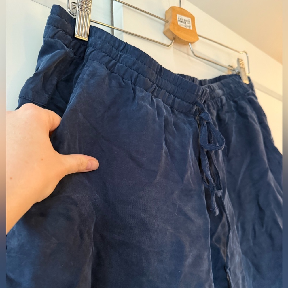 Women’s Johnny Was Dark Teal Blue Jogger Pants Sz M Athleisure Loungewear Travel - Picture 3 of 7